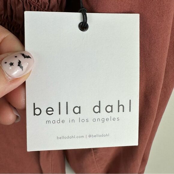 BELLA DAHL Rose Pink Smocked Long Sleeve Mini-Length Dress Small - Picture 6 of 10